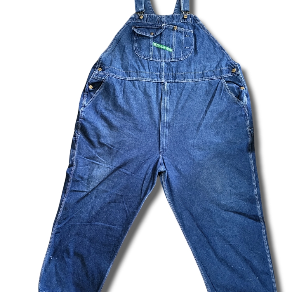 KEY IMPERIAL  SZW 56 x L 30 DENIM JEAN BIB  OVERALL 	• BIG/TALL UNISEX HAVE 3